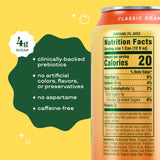 Bloom Pop Prebiotic Soda 12 Pack, Classic Orange Flavor, 12oz Cans | Prebiotic Soda for Gut Health, Low Calorie Soda, No Caffeine, Healthy Soft Drink