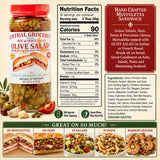 Central Grocery Hot & Spicy Olive Salad 16 oz, Authentic New Orleans Italian Olive Salad, Spicy Muffuletta Sandwich Spread, Olive Vegetable Relish