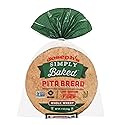 Joseph's Simply Baked Whole Wheat Pita, 1-Pack | GMO Free, Vegan | Fresh Baked (4 Pitas per Pack, 11oz.)