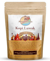 Monkey Business Coffee - Wild Kopi Luwak Coffee Whole Beans - Ethically Sourced - 250 Grams (8.8oz) (Other Weights & Bean Types Available) - Produce