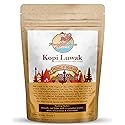 Monkey Business Coffee - Wild Kopi Luwak Coffee Whole Beans - Ethically Sourced - 250 Grams (8.8oz) (Other Weights & Bean Types Available) - Produce
