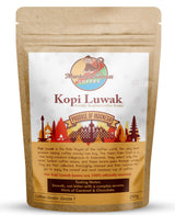 Monkey Business Coffee - Wild Kopi Luwak Coffee Whole Beans - Ethically Sourced - 250 Grams (8.8oz) (Other Weights & Bean Types Available) - Produce