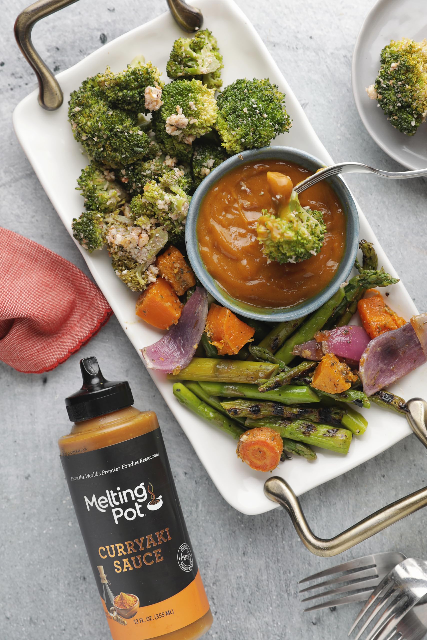 The Melting Pot Curryaki Salad Dressing and Sauce, Curry and Teriyaki Fusion Flavor, 12 Fl Oz (Pack of 1)