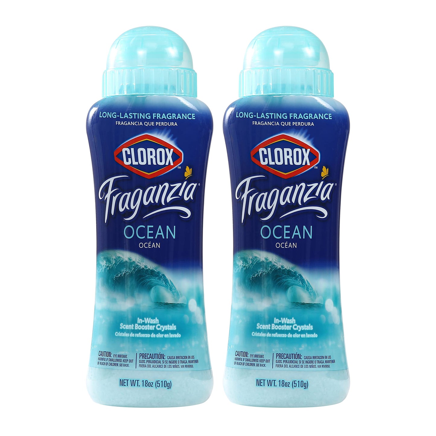 Clorox Fraganzia In-Wash Laundry Scent Booster Crystals, Ocean Scent Fragrance Beads for Clothes and Linens, Safe for All Fabrics and Colors, HE