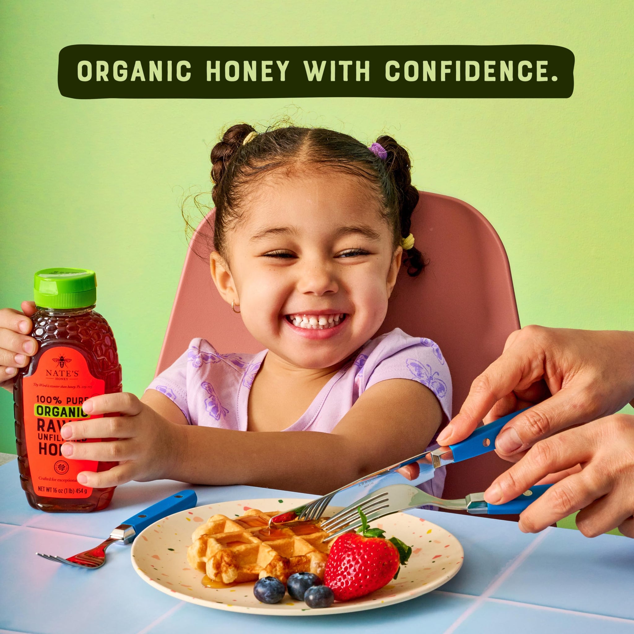 Nate's Organic 100% Pure, Raw & Unfiltered Honey - USDA Certified Organic - 32oz. Squeeze Bottle