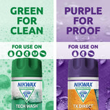Nikwax Hardshell Cleaning & Waterproofing Duo-Pack, 300ml, Cleans and Restores Water Repellency on Jackets, Rain, Ski, and Snow Gear, Outerwear, Safe