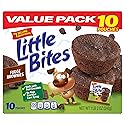 (Value Pack) Little Bites Fudge Brownies, 10 individual packs, (1.8 oz each), Real Chocolate Mini Muffins, 18 oz Multipack