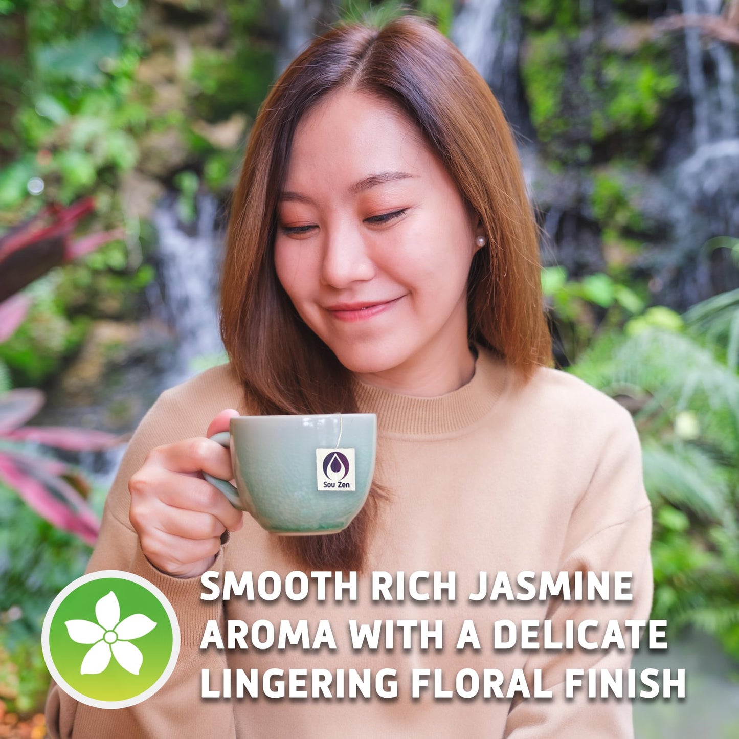 Sou Zen Jasmine Dragon Pearls | 30 Corn-Fiber Pyramid Tea Bags | Hand-Rolled Jasmine Green Tea | Non-GMO, Organic, and Preservative-Free