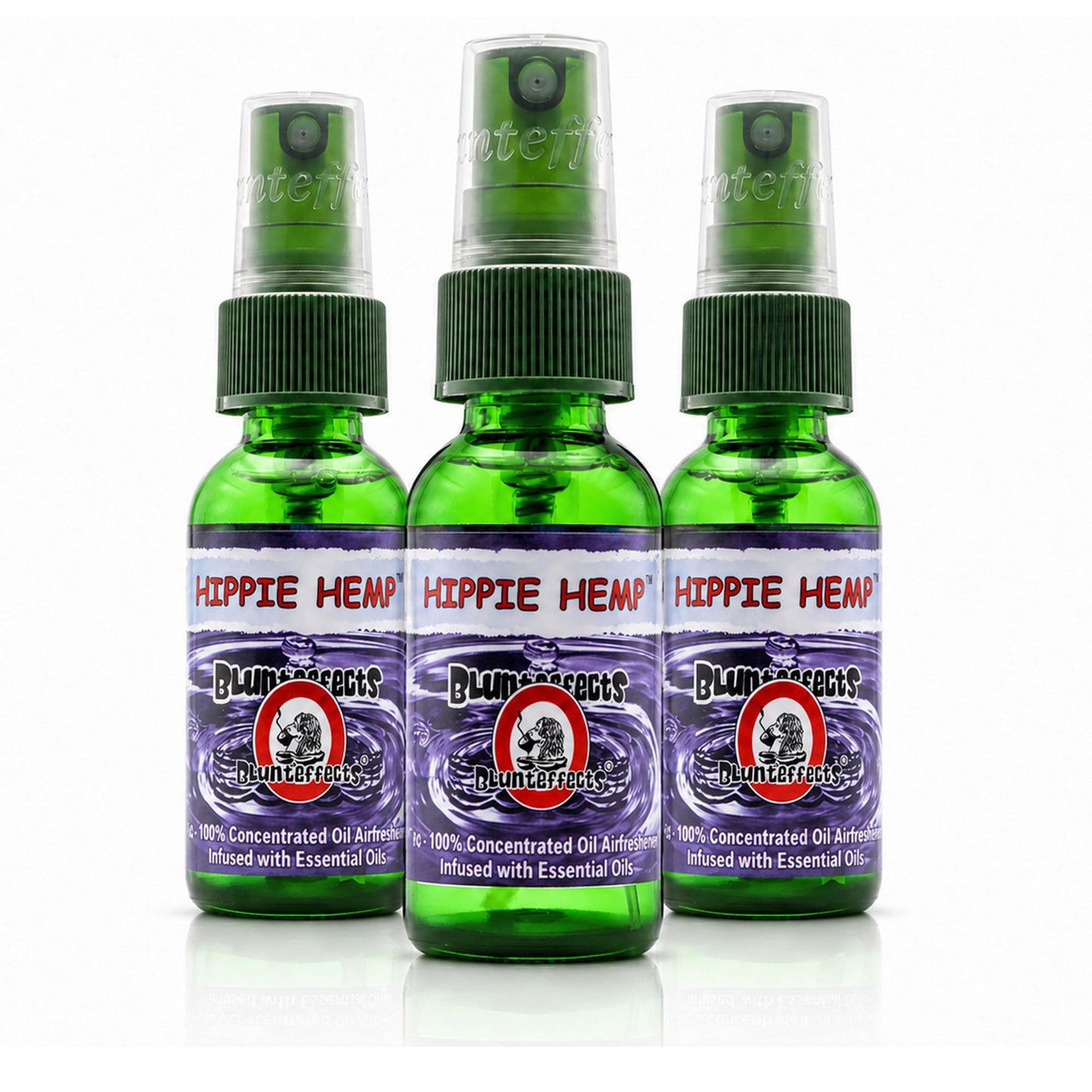 Blunteffects Blunt Effects 100% concentrated Air Freshener Oder Neutralizing Spray (hippie hemp 3 Pack)