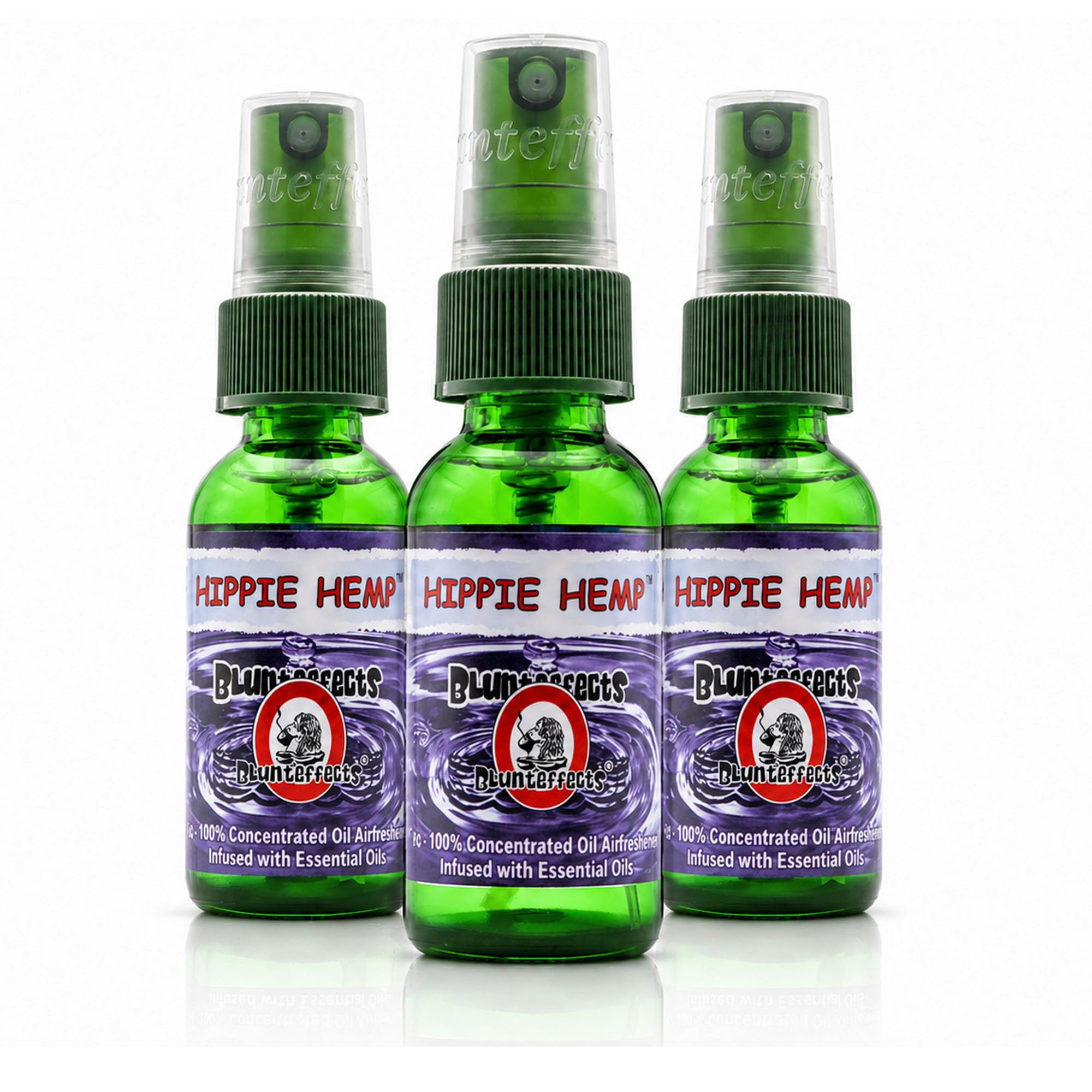 Blunteffects Blunt Effects 100% concentrated Air Freshener Oder Neutralizing Spray (hippie hemp 3 Pack)