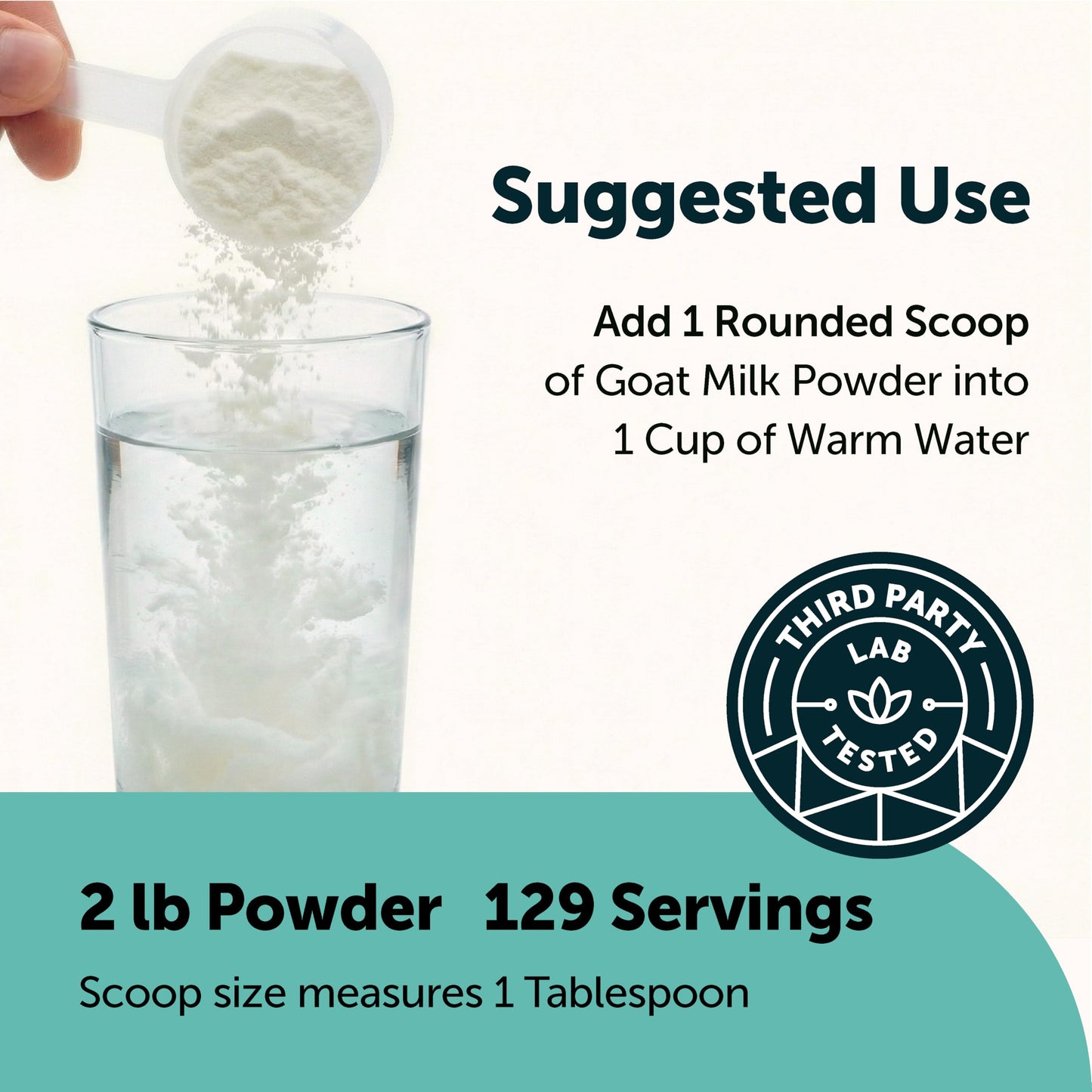 Micro Ingredients Goat Milk Powder 2 lb (907 g) | Single Ingredient Powdered Goat Milk | Smooth & Creamy for Coffee, Drinks, & Recipes | Non-GMO, Gluten Free