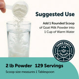 Micro Ingredients Goat Milk Powder 2 lb (907 g) | Single Ingredient Powdered Goat Milk | Smooth & Creamy for Coffee, Drinks, & Recipes | Non-GMO, Gluten Free