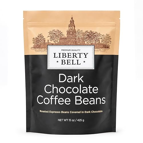 Dark Chocolate Covered Espresso Beans | 15 Ounce Bag | Coffee Candy Snack | Crunchy Roasted Coffee Beans in Rich Dark Chocolate for Snacking & Gifting
