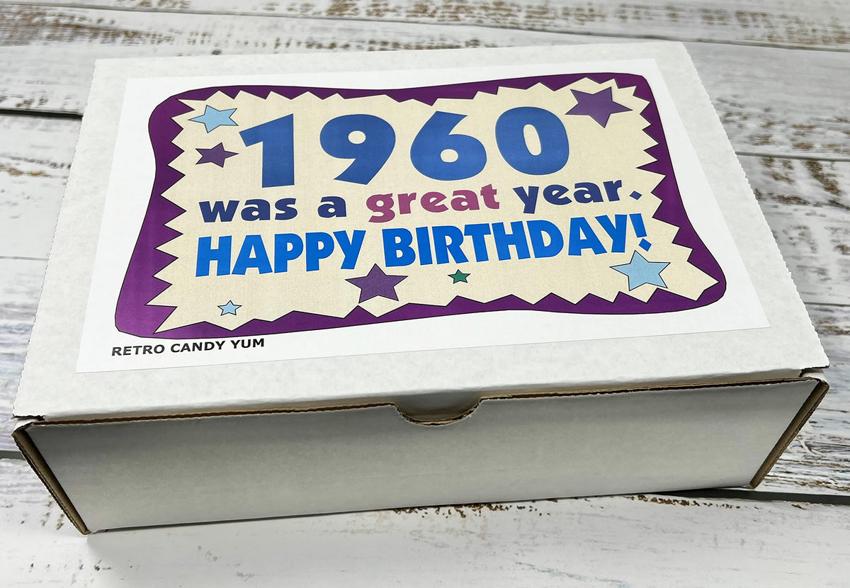 1960 Retro Candy Gift Box, 66th Birthday Gift for Men & Women