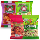 WINNUTS Mexican Snacks Variety Pack (4 Bags) | Spicy Peanuts & Tortilla Mix, A la Diabla Chips, Lemon Peanuts & Lemon Kettle Chips | Authentic Botana
