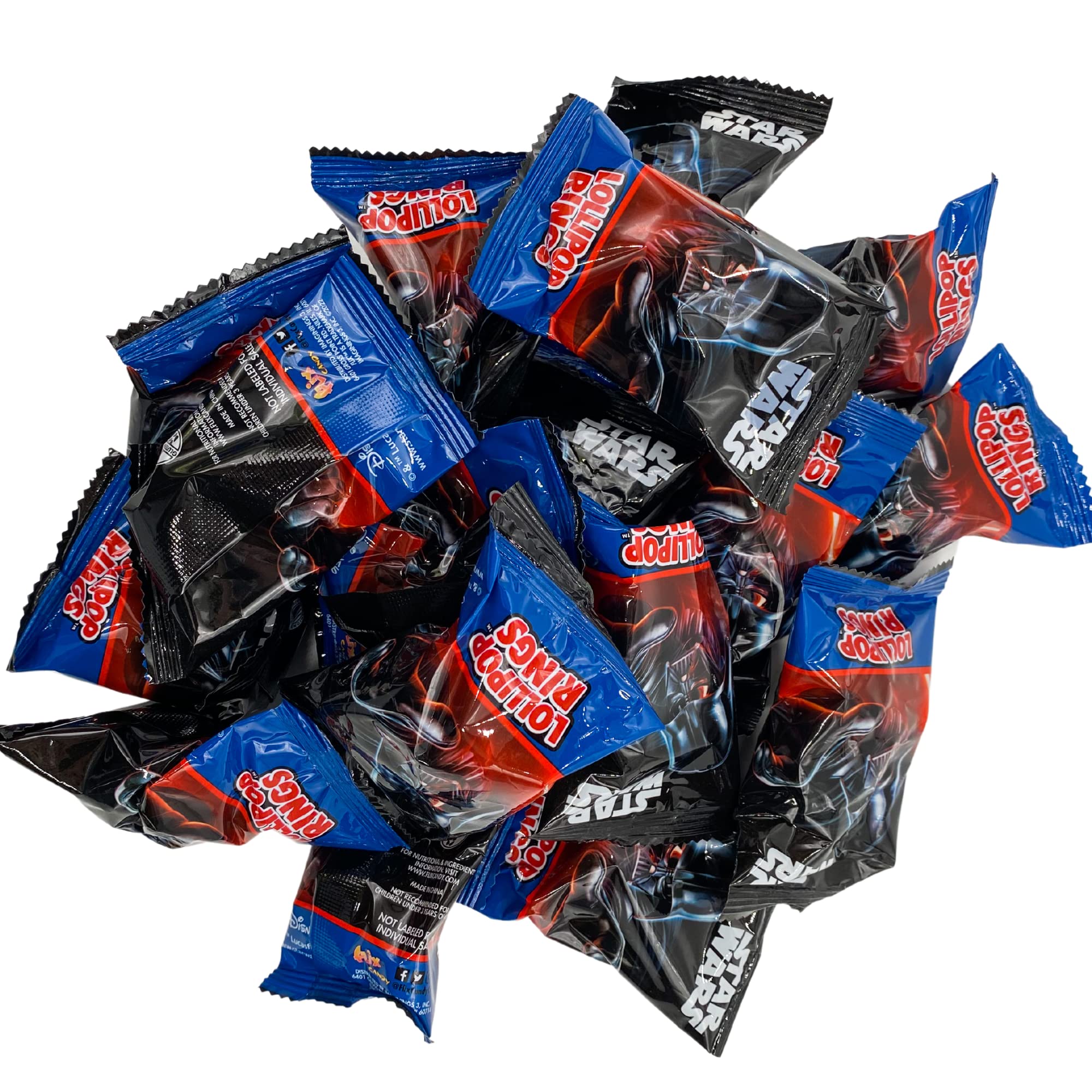 Imaginings 3 Star Wars Candy Lollipop Rings, Individually Wrapped Birthday Party Favors, Candy for Party Bags, 18 Count