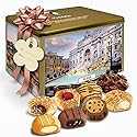 Matilde Vicenzi Roma Cookie Gift Tin - Pastries & Cookies in Individually Wrapped Trays - Gourmet Gifts For Father's Day, Teacher, Birthday - Assorted