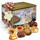 Matilde Vicenzi Roma Cookie Gift Tin - Pastries & Cookies in Individually Wrapped Trays - Gourmet Gifts For Father's Day, Teacher, Birthday - Assorted