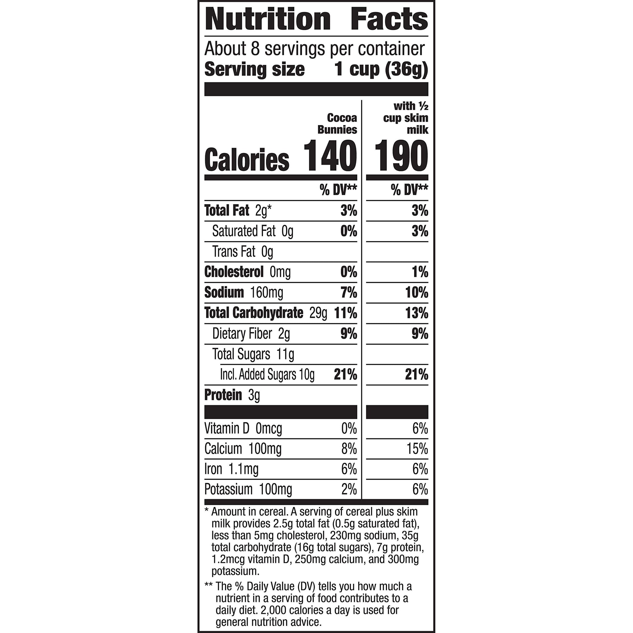 Annie's Organic Cereal, Cocoa Bunnies, Oat, Corn, Rice Cereal, 10oz Box