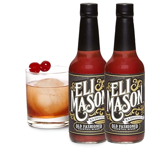 Eli Mason Classic Old Fashioned Cocktail Mixer - Small-Batch Whiskey Cocktail Mix Made with Real Cane Sugar & Premium Bitters - Craft Old Fashioneds