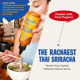 Racha Organics Sriracha Hot Sauce - USDA Organic Sriracha Sauce Made with Estate-Grown Thai Chili Peppers - Low-Sugar, Non-GMO, Gluten Free, Keto