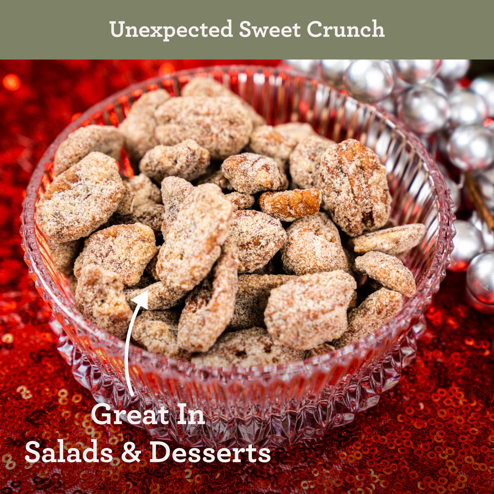 HUDSON PECAN COMPANY: Praline Roasted Georgia Pecans | Candied Gourmet Delight, Irresistible Southern Sweetness (Perfect for Snacking, Baking, Salads