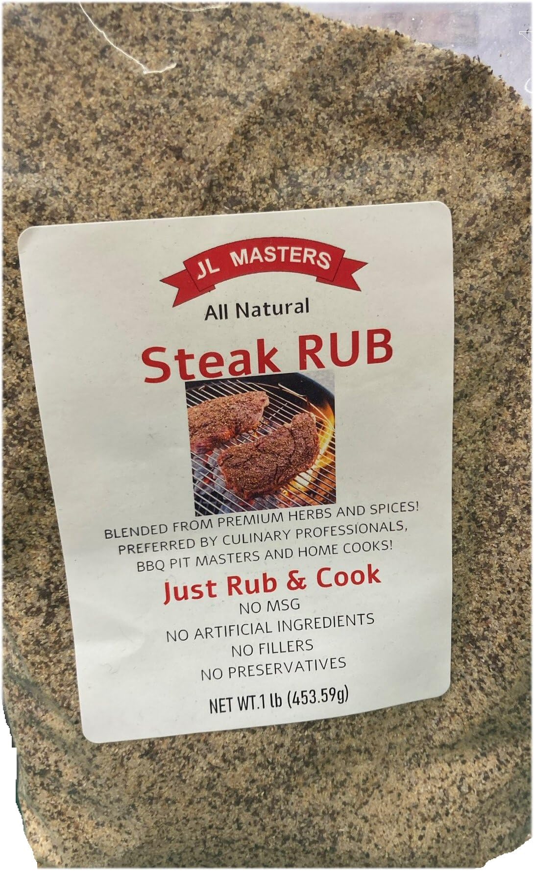 JL Masters STEAK Rub-One Pound Package