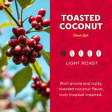 Lion Coffee Toasted Coconut Flavored, Light Roast Whole Bean Coffee, A Taste of Aloha - 10 Ounce Bag