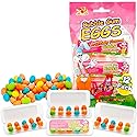 Easter Egg Hunt Bubble Gum Set - 12 Mini Cartons with 10 Bubble Gum Eggs Each for Girls, Boys, Kids | 120 Pc Bubblegum for Easter Basket Stuffer Party