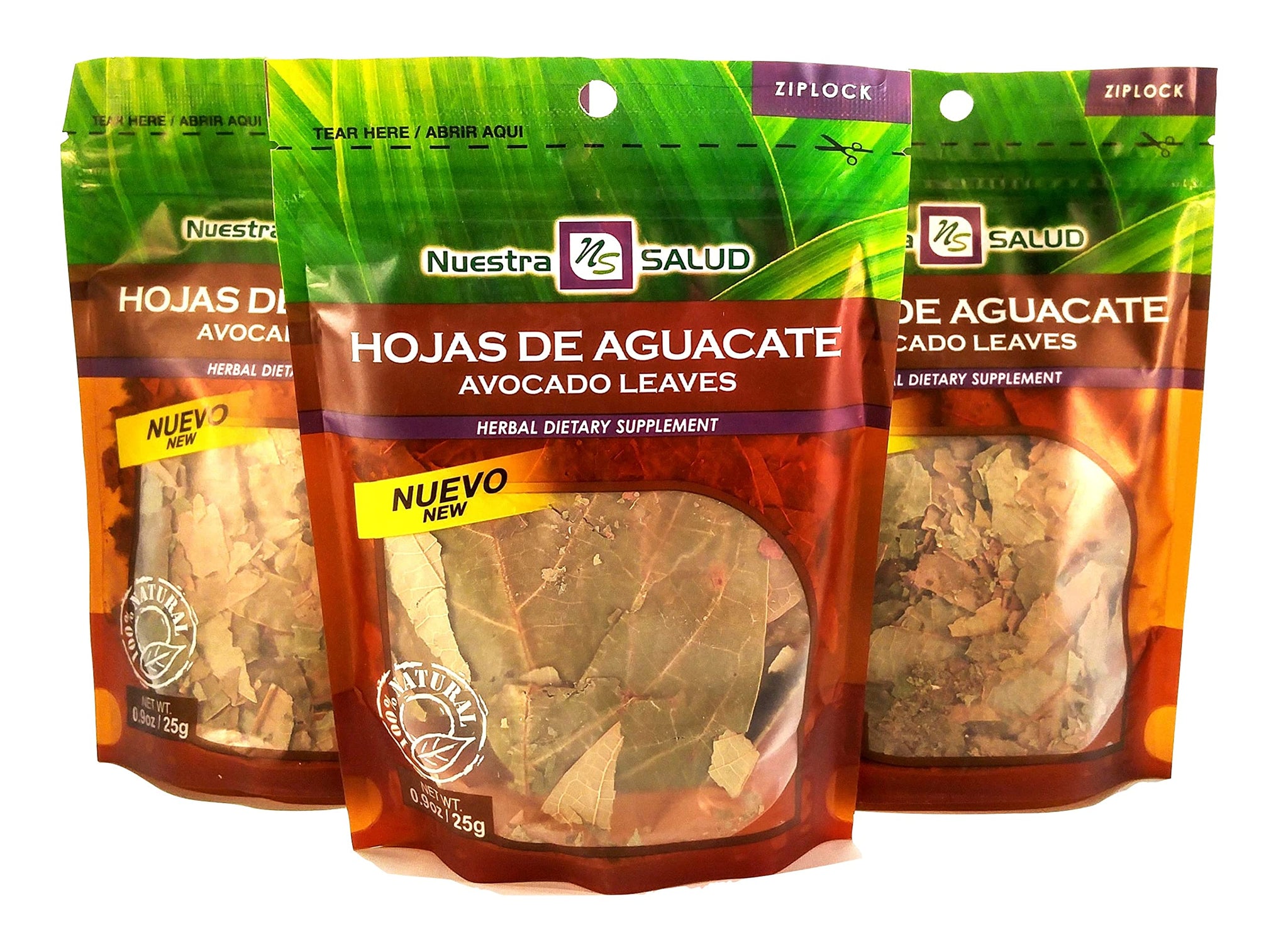 Avocado Tea Leaves Herbal Infusion Hojas de Aguacate Te Value Pack (75g) 100% Natural Caffeine Free