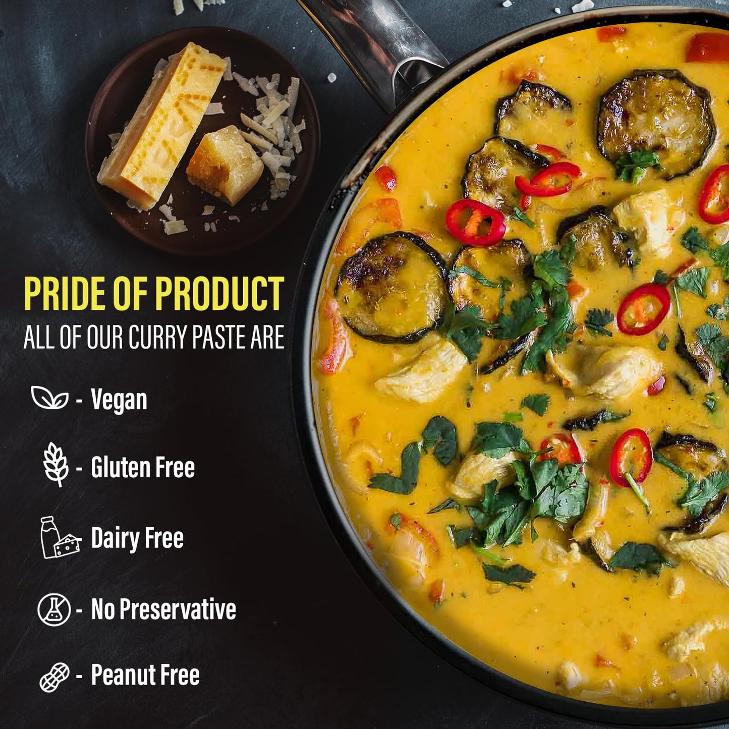 Vegan Thai Curry Paste Flavors - Pack of 4 Panang Curry Paste, Yellow Curry Paste, Green Curry, & Red Curry Paste Made With All Natural Ingredients |