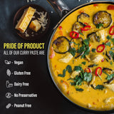 Vegan Thai Curry Paste Flavors - Pack of 4 Panang Curry Paste, Yellow Curry Paste, Green Curry, & Red Curry Paste Made With All Natural Ingredients |