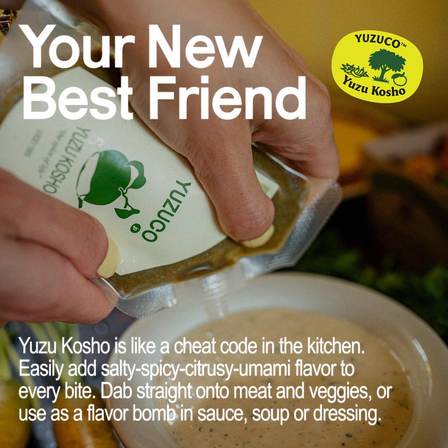 YUZUCO - Yuzu Kosho - 3.5oz (100g) - Loved by Chefs - Citrus, Salt and Spice - Classic Green - Made in Japan