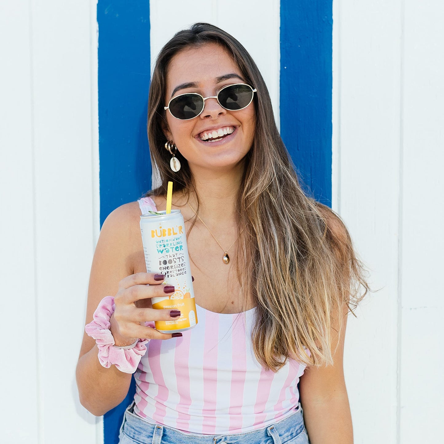 BUBBL'R passion fruit wond'r, Antioxidant Sparkling Water with Natural Caffeine, 0g Sugar, Gluten Free, All Natural Flavors, 12 Fl Oz Cans, 12 Count