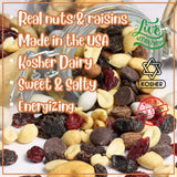 Deluxe Trail Mix with Greek Yogurt, Chocolate, Fruit and Nuts by Its Delish, 2.5 lbs Jumbo Container | Healthy Mix of Yogurt Coated Raisins & Dark