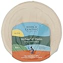 World Centric Wheat Straw/Bagasse Compostable 6-Inch Fiber Ripple Edge Plate, 20-Piece