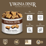 Virginia Diner - Gourmet Natural 1/2 Dipped Milk Chocolate Peanut Squares, 16 Ounce Tin…