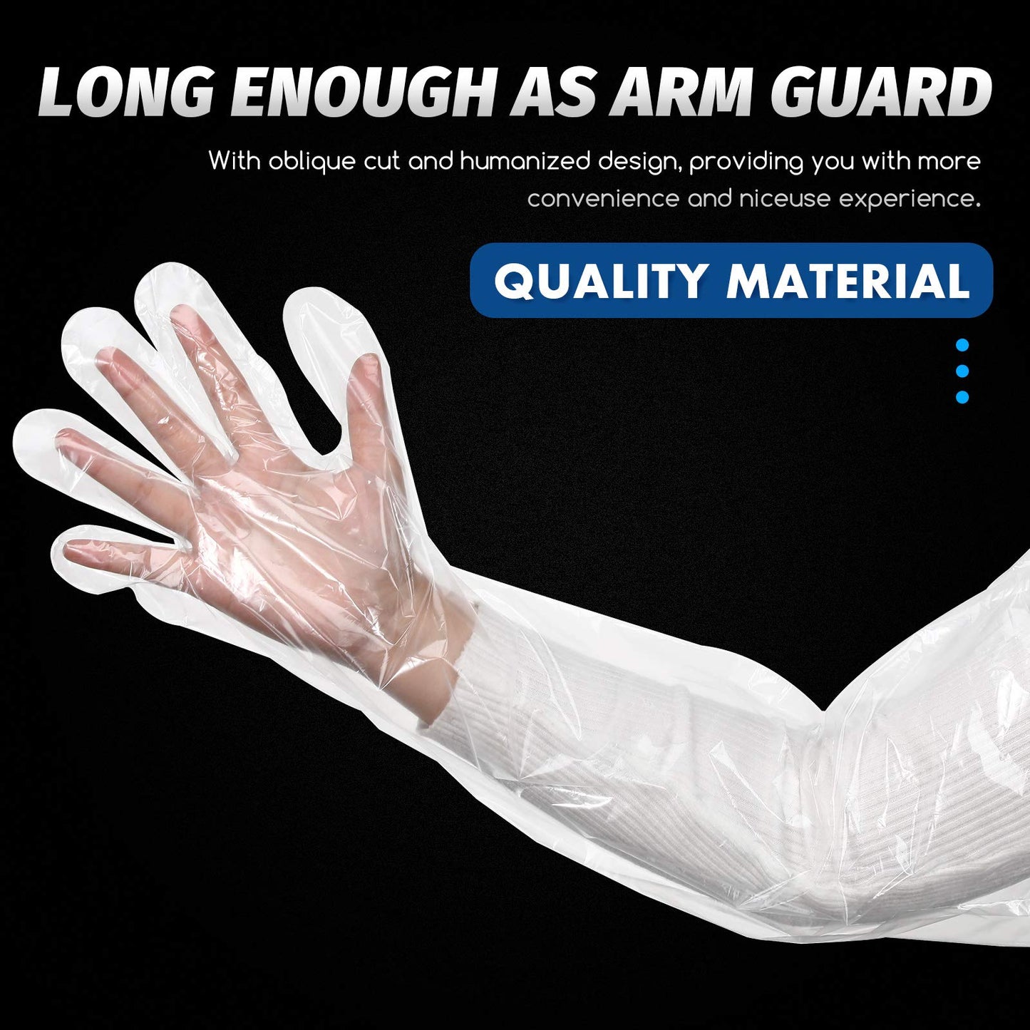 Patelai 50 Count Disposable Dressing Gutting Gloves, White, Unisex