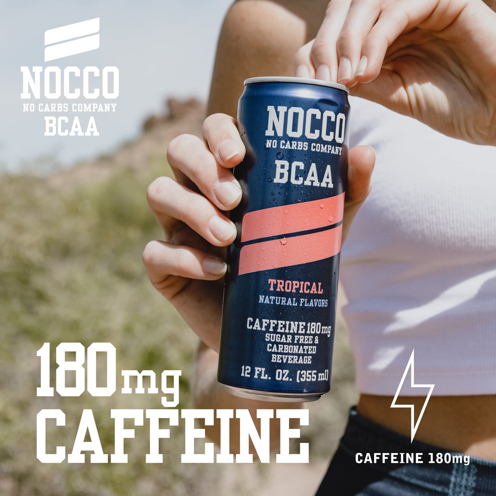 NOCCO Zero Sugar Energy Drink, Variety Pack - 12 Fl Oz (12-Pack) - 180 mg Caffeine, Sugar-Free, BCAAs - Branched Chain Amino Acids, Carbonated, Low