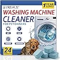 STREALE Washing Machine Cleaner Tablets for Pet Owners -24Pack, Deep Clean Descaler,Tackles Cat & Dog Hair,Freshens Odors & Laundry Detergent