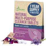 BAMBOEARTH 12 Pack Natural Multi-Purpose Cleaner - All Surface Multipurpose Cleaning Tablets Refill - Eco-Friendly Product & Cleaning Supplies - 1