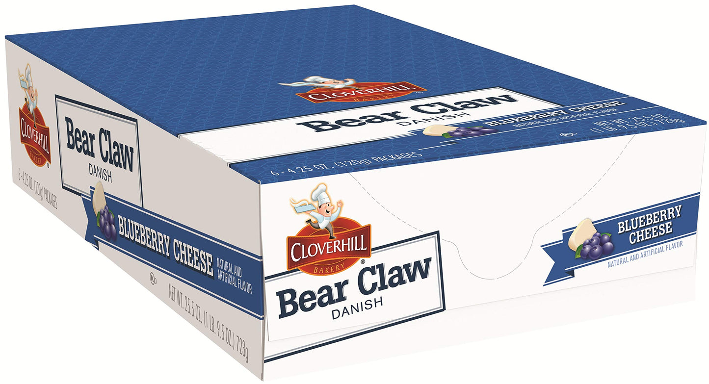 Bear Claw Blueberry Cheese Danish, 4.25 Ounce - 36 per case._AB