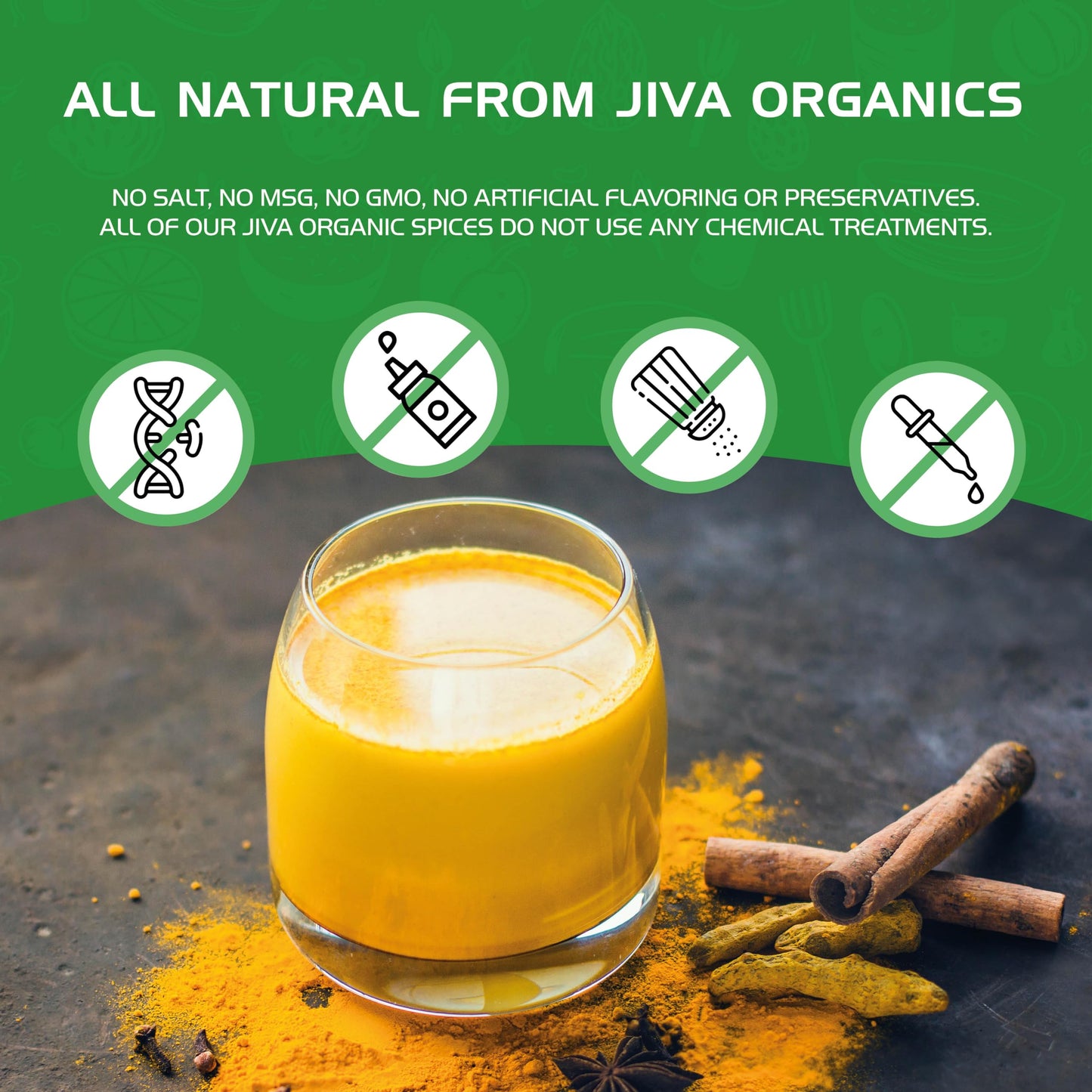 Jiva Organics Turmeric Tea Latte - Golden Milk Powder 7 Ounce Bag - Ashwagandha, Cardamom, Ginger, Black Pepper & More