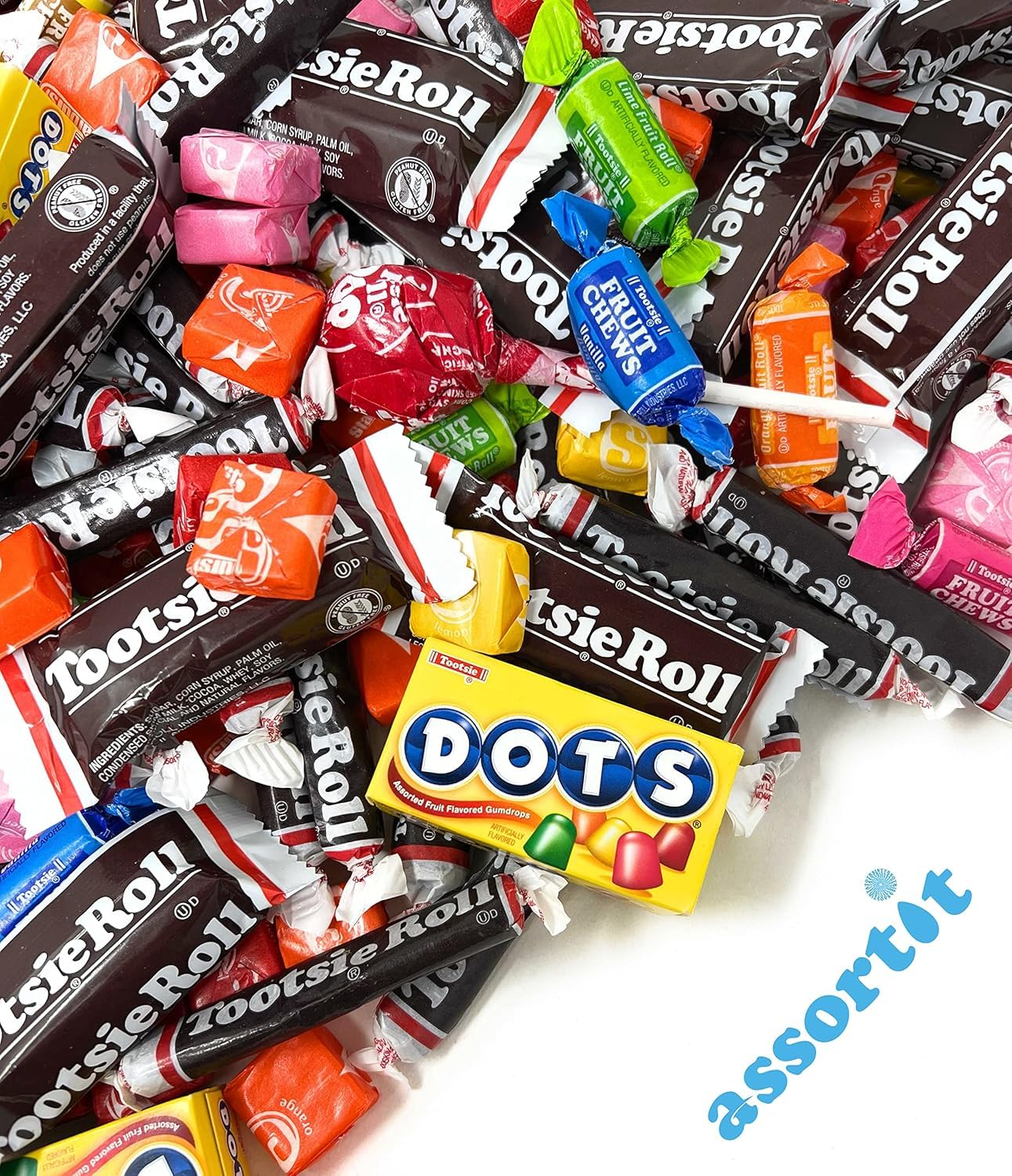 Bulk American Candy Party Mix 3 LB Assortment of Tootsie Rolls Starburst Dots and Tootsie Pops Individually Wrapped Fruity Treats Perfect for Sharing