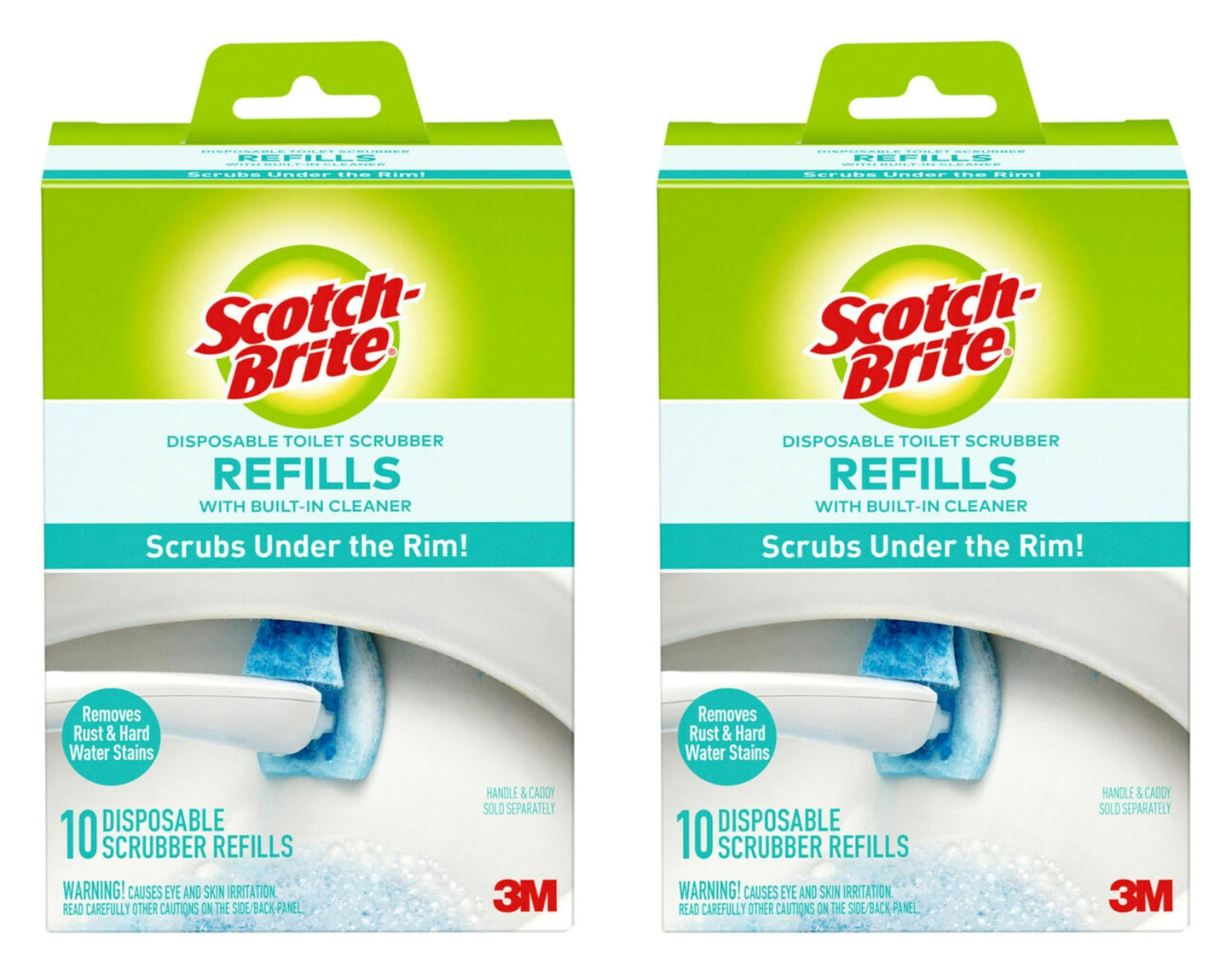 Scotch Brite Toilet Scrubber Refill Value Pack 2 Boxes of 10 Each Click N Flip