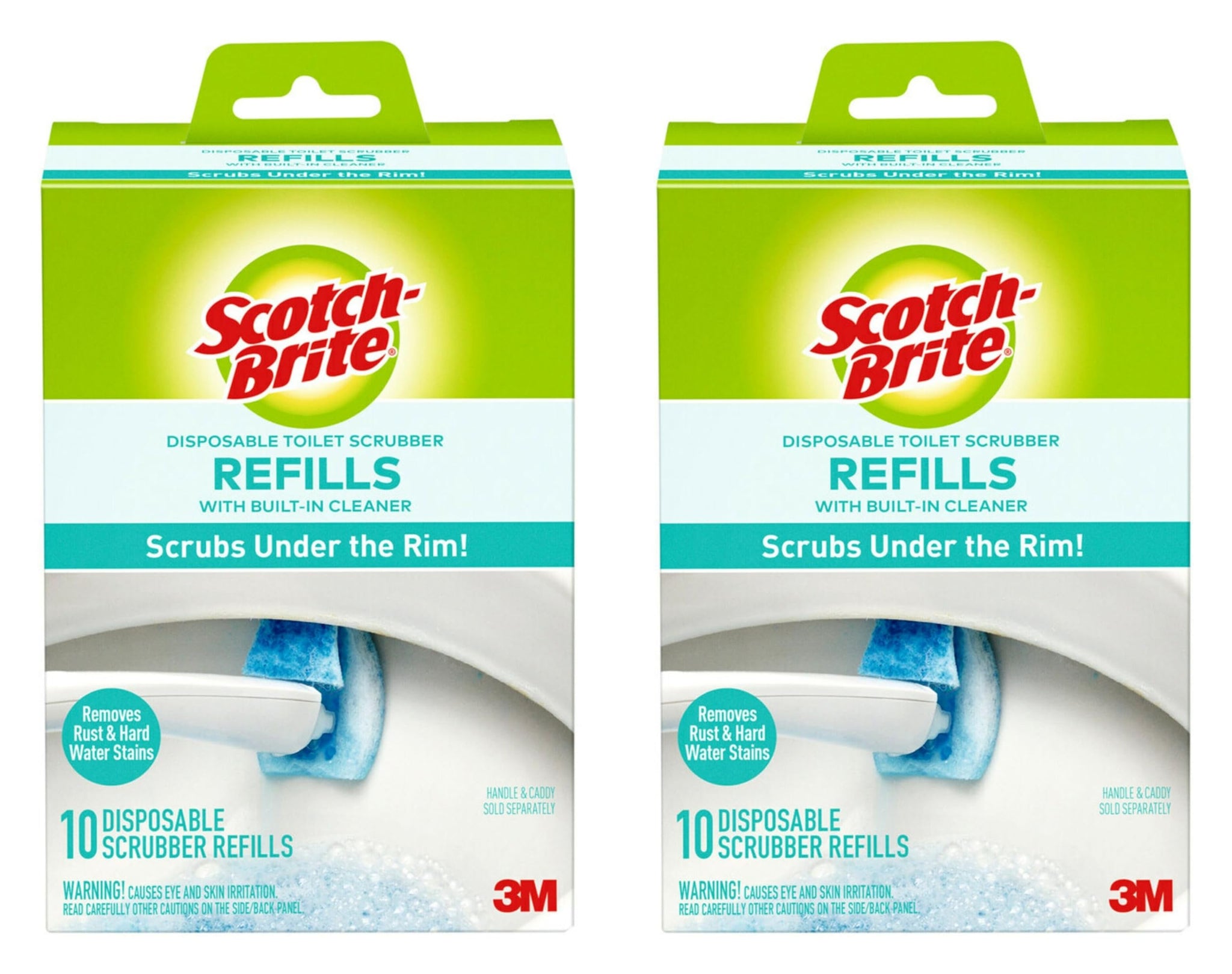 Scotch Brite Toilet Scrubber Refill Value Pack 2 Boxes of 10 Each Click N Flip