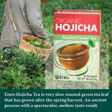 Eden Roasted Green Tea, Hojicha, Tea Bags, 16-Count Boxes (Pack of 12)