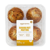 Amazon Grocery, Banana Nut Muffins, 14 Oz, 4 Ct, Frozen