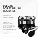 ToiletTree Products Modern Deluxe Freestanding Toilet Brush and Plunger Combo - 5.5" x 9.5" x 18.5" (2 Pack)