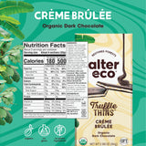 Alter Eco Creme Brulee Truffle Thins, Chocolate Bar with Gooey Ganache Truffle Filling, Organic, Gluten & Soy-Free, Non-GMO Snacks, No Additives